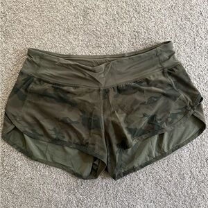 RARE lululemon camo speed shorts
